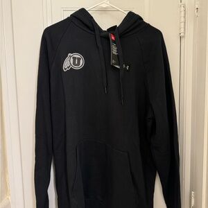 Utah Utes Under Armour Men's Black Pullover Hoodie